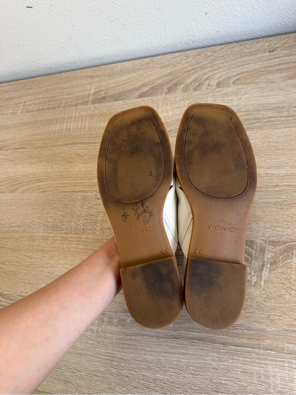 Vionic Cream Crisscross Slide Mules - Picture 8 of 8